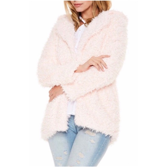 • 2X H P • Parisa Shaggy Faux Fur Coat - Pink - Picture 8 of 9